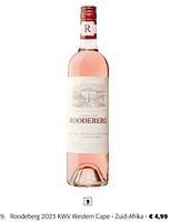 Promotions Roodeberg 2023 kwv western cape - zuid-afrika - Vins rosé - Valide de 08/05/2024 à 21/05/2024 chez Colruyt
