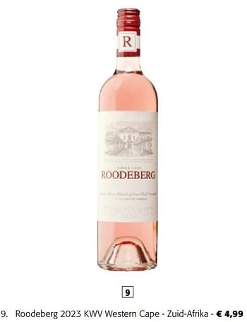 Promoties Roodeberg 2023 kwv western cape - zuid-afrika - Rosé wijnen - Geldig van 08/05/2024 tot 21/05/2024 bij Colruyt
