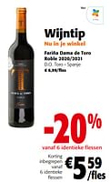 Promoties Fariña dama de toro roble 2020-2021 - Rode wijnen - Geldig van 08/05/2024 tot 21/05/2024 bij Colruyt
