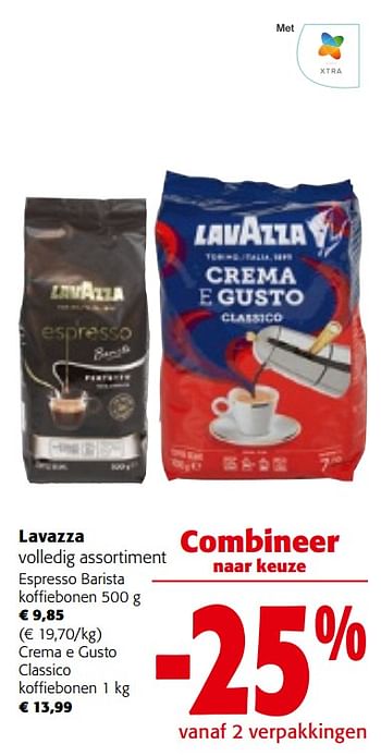 Promotions Lavazza volledig assortiment - Lavazza - Valide de 08/05/2024 à 21/05/2024 chez Colruyt