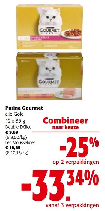 Promotions Purina gourmet alle gold - Purina - Valide de 08/05/2024 à 21/05/2024 chez Colruyt