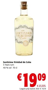 Santisima trinidad de cuba 3 years rum-Santisima Trinidad de Cuba