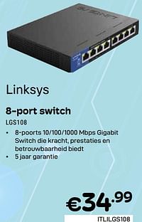 8 port switch lgs108-Linksys