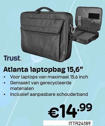 Promotions Atlanta laptopbag 15,6`` - Trust - Valide de 01/05/2024 à 31/05/2024 chez Compudeals