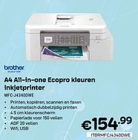 Brother a4 all-in-one ecopro kleuren inkjetprinter mfc-j4340dwe-Brother