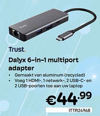 Dalyx 6 in 1 multiport adapter-Trust