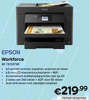 Promoties Epson workforce wf-7835dtwf - Epson - Geldig van 01/05/2024 tot 31/05/2024 bij Compudeals