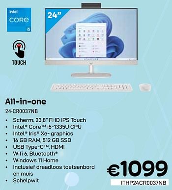 Promotions Hp all in one 24-cr0037nb - HP - Valide de 01/05/2024 à 31/05/2024 chez Compudeals