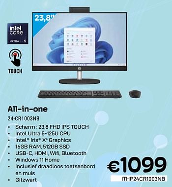 Promotions Hp all in one 24-cr1003nb - HP - Valide de 01/05/2024 à 31/05/2024 chez Compudeals