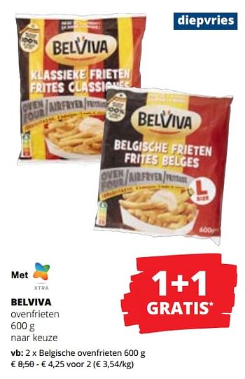 Promotions Belgische ovenfrieten - Belviva - Valide de 09/05/2024 à 22/05/2024 chez Spar (Colruytgroup)
