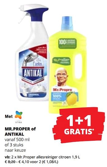 Promoties Mr.proper allesreiniger citroen - Mr. Proper - Geldig van 09/05/2024 tot 22/05/2024 bij Spar (Colruytgroup)