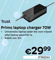 Promoties Primo laptop charger - Trust - Geldig van 01/05/2024 tot 31/05/2024 bij Compudeals