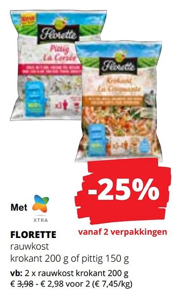 Promoties Rauwkost krokant - Florette - Geldig van 09/05/2024 tot 22/05/2024 bij Spar (Colruytgroup)