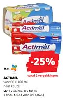 Promoties Actimel aardbei - Danone - Geldig van 09/05/2024 tot 22/05/2024 bij Spar (Colruytgroup)