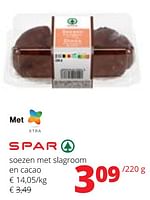 Promoties Soezen met slagroom en cacao - Spar - Geldig van 09/05/2024 tot 22/05/2024 bij Spar (Colruytgroup)