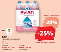 Promoties Evian natuurlijk mineraalwater - Evian - Geldig van 09/05/2024 tot 22/05/2024 bij Spar (Colruytgroup)