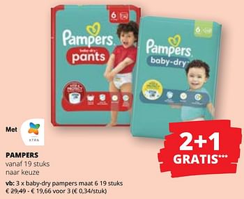 Promotions Baby dry pampers maat 6 - Pampers - Valide de 09/05/2024 à 22/05/2024 chez Spar (Colruytgroup)