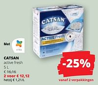 Promoties Catsan active fresh - Catsan - Geldig van 09/05/2024 tot 22/05/2024 bij Spar (Colruytgroup)