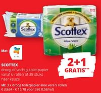 Promoties Droog toiletpapier aloe vera - Scottex - Geldig van 09/05/2024 tot 22/05/2024 bij Spar (Colruytgroup)