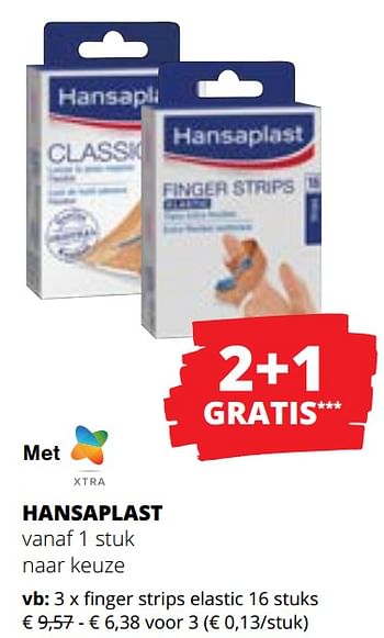 Promotions Finger strips elastic - Hansaplast - Valide de 09/05/2024 à 22/05/2024 chez Spar (Colruytgroup)