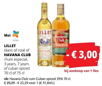 Promotions Havana club rum cuban spiced - Havana club - Valide de 09/05/2024 à 22/05/2024 chez Spar (Colruytgroup)