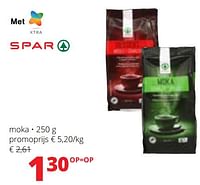 Promoties Moka - Spar - Geldig van 09/05/2024 tot 22/05/2024 bij Spar (Colruytgroup)