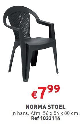 Promoties Norma stoel - Huismerk - Trafic  - Geldig van 15/05/2024 tot 19/05/2024 bij Trafic