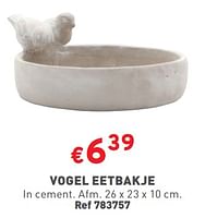 Promoties Vogel eetbakje - Huismerk - Trafic  - Geldig van 15/05/2024 tot 19/05/2024 bij Trafic
