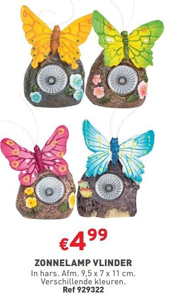 Promoties Zonnelamp vlinder - Huismerk - Trafic  - Geldig van 15/05/2024 tot 19/05/2024 bij Trafic
