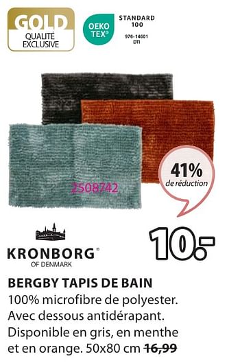 Promotions Bergby tapis de bain - Kronborg - Valide de 06/05/2024 à 19/05/2024 chez Jysk