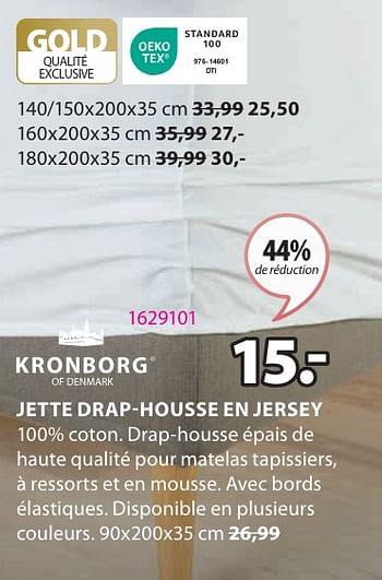 Promoties Jette drap-housse en jersey - Kronborg - Geldig van 06/05/2024 tot 19/05/2024 bij Jysk