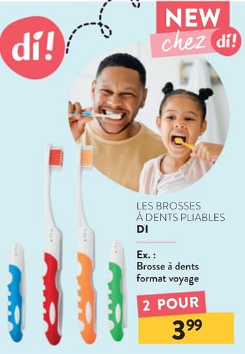 Promoties Brosse à dents format voyage - Huismerk - DI - Geldig van 08/05/2024 tot 21/05/2024 bij DI