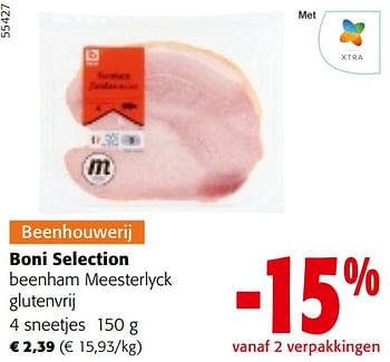 Promoties Boni selection beenham meesterlyck glutenvrij - Boni - Geldig van 08/05/2024 tot 21/05/2024 bij Colruyt