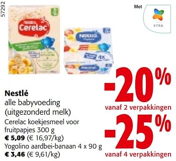 Promotions Nestlé alle babyvoeding - Nestlé - Valide de 08/05/2024 à 21/05/2024 chez Colruyt