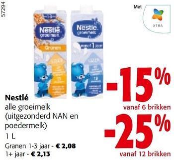 Promotions Nestlé alle groeimelk - Nestlé - Valide de 08/05/2024 à 21/05/2024 chez Colruyt