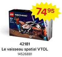 Promotions 42181 le vaisseau spatial vtol - Lego - Valide de 03/05/2024 à 09/06/2024 chez Euro Shop