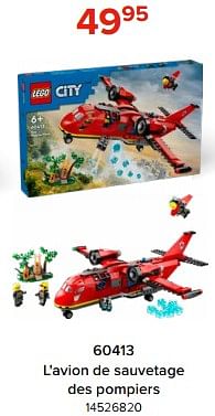 Promoties 60413 l`avion de sauvetage des pompiers - Lego - Geldig van 03/05/2024 tot 09/06/2024 bij Euro Shop
