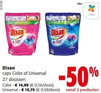 Promoties Dixan caps color of universal - Dixan - Geldig van 08/05/2024 tot 21/05/2024 bij Colruyt