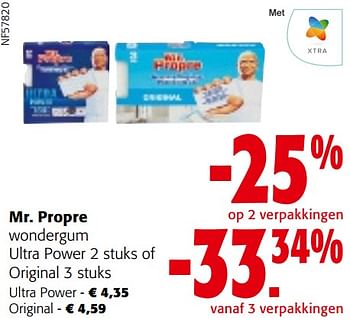 Promoties Mr. propre wondergum ultra power of original - Mr. Proper - Geldig van 08/05/2024 tot 21/05/2024 bij Colruyt