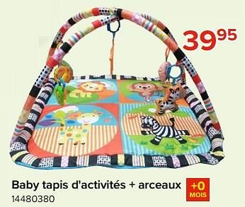 Promoties Baby tapis d`activités + arceaux - Huismerk - Euroshop - Geldig van 03/05/2024 tot 09/06/2024 bij Euro Shop