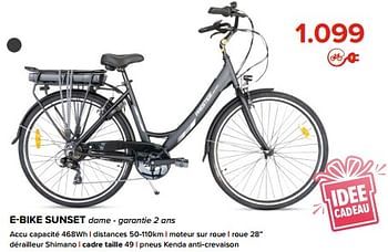 Promoties E-bike sunset dame - garantie 2 ans - Prestige Fietsen - Geldig van 03/05/2024 tot 09/06/2024 bij Euro Shop