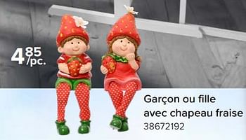 Promoties Garçon ou fille avec chapeau fraise - Huismerk - Euroshop - Geldig van 03/05/2024 tot 09/06/2024 bij Euro Shop
