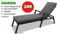 Promotions Garda chaise longue en alu - Produit Maison - Euroshop - Valide de 03/05/2024 à 09/06/2024 chez Euro Shop