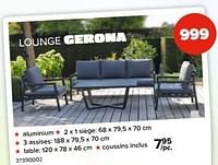 Promotions Lounge gerona - Produit Maison - Euroshop - Valide de 03/05/2024 à 09/06/2024 chez Euro Shop