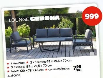 Promoties Lounge gerona - Huismerk - Euroshop - Geldig van 03/05/2024 tot 09/06/2024 bij Euro Shop