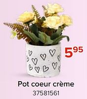 Promotions Pot coeur crème - Produit Maison - Euroshop - Valide de 03/05/2024 à 09/06/2024 chez Euro Shop