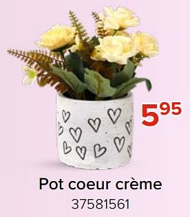 Promoties Pot coeur crème - Huismerk - Euroshop - Geldig van 03/05/2024 tot 09/06/2024 bij Euro Shop