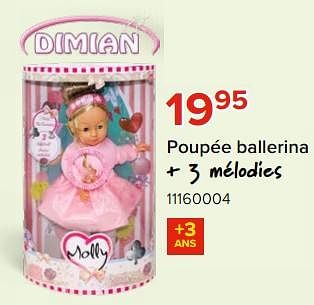 Promoties Poupée ballerina - Dimian - Geldig van 03/05/2024 tot 09/06/2024 bij Euro Shop