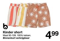 Promoties Kinder short - Huismerk - Zeeman  - Geldig van 11/05/2024 tot 17/05/2024 bij Zeeman