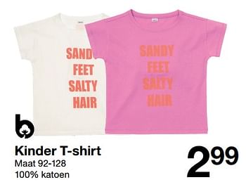 Promotions Kinder t shirt - Produit maison - Zeeman  - Valide de 11/05/2024 à 17/05/2024 chez Zeeman
